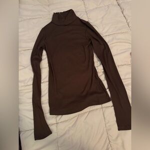 Altard state brown turtleneck top XS